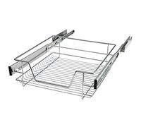 TecTake® Cajón Telescópico, Bandeja Extraible Armario, Rieles Extensibles, Organizador Cocina, Organizador Armario Cocina, Cajon Telescopico Cocina - 1 Cajón, Apto para armarios de 50 cm