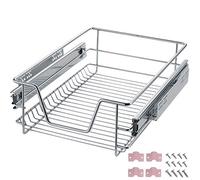 TecTake® Cajón Telescópico, Bandeja Extraible Armario, Rieles Extensibles, Organizador Cocina, Organizador Armario Cocina, Cajon Telescopico Cocina - 1 Cajón, Apto para armarios de 40 cm