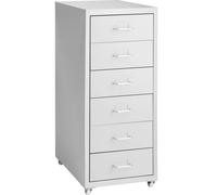 Tectake - Cajonera con ruedas 41 x 28 x 69 cm Cajones con mucho espacio de almacenamiento Gracias a sus 4 ruedas se mueve fácilmente y muy rápido Ranuras para facilitar el etiquetado