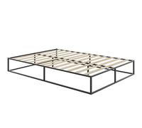 TecTake® Cama Matrimonio Metal, Almacenamiento Debajo, Estructura Cama 140x200 Doble Resistente, Somier Madera de Álamo, Diseño Minimalista, Cama Matrimonio Moderna, Cama Grande - 200 x 140 x 25,5 cm