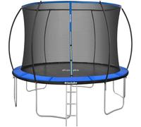 tectake® Cama elástica niños, Red de Seguridad, trampolín para niños, colchoneta para Saltar, Fitness Ejercicio, Saltador niños, colchoneta Saltar Jardin, Escalera, Estructura de Acero - Ø 366 cm