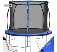 tectake® Cama elástica niños, Red de Seguridad, trampolín para niños, colchoneta para Saltar, Fitness Ejercicio, Saltador niños, colchoneta Saltar Jardin, Escalera, Estructura de Acero - Ø 305 cm