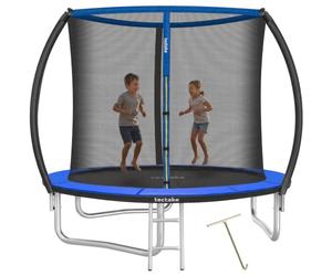 tectake® Cama elástica niños, Red de Seguridad, trampolín para niños, colchoneta para Saltar, Fitness Ejercicio, Saltador, colchoneta Saltar Jardin, Escalera, Estructura de Acero - Ø 244 cm