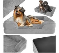 TecTake® Cama Perro Ortopédica, Acolchado Espuma Viscoelástica, Funda Impermeable Lavable, Base Antideslizante, Cama Perros Grandes y Medianos, Confort, Colchoneta Espuma, Mascotas, Sofa Perro - L