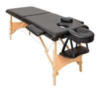 TecTake® Camilla Masaje Plegable, Camilla Estética Profesional de Aluminio, Camilla Profesional para Fisioterapia, Quiromasaje, Tatoos, Reiki, Altura Ajustable, 2 Zonas, con Bolsa Transporte - Negro