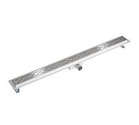 TecTake® Canaleta de Ducha de Acero Inoxidable, Rejilla Desague Ducha, Plato de Ducha, Filtro Desague, Rejilla Extraíble, Fácil de Limpiar, Rejilla Acero Inoxidable - 100 cm