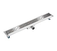 tectake® Canaleta de Ducha de Acero Inoxidable, Rejilla Desague Ducha, Plato de Ducha, Filtro Desague, Rejilla Extraíble, Fácil de Limpiar, Rejilla Acero Inoxidable - 70 cm
