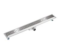 TecTake® Canaleta de Ducha de Acero Inoxidable, Rejilla Desague Ducha, Plato de Ducha, Filtro Desague, Rejilla Extraíble, Fácil de Limpiar, Rejilla Acero Inoxidable - 80 cm