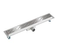 TecTake® Canaleta de Ducha de Acero Inoxidable, Rejilla Desague Ducha, Plato de Ducha, Filtro Desague, Rejilla Extraíble, Fácil de Limpiar, Rejilla Acero Inoxidable - 60 cm