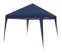 tectake® Carpa Plegable, Estructura Robusta, Regulable, Cenador, Pergolas de Jardin, Toldo Camping, Playa, Exterior, Carpas Repelentes al Agua, Cenadores para Jardin - 3x3 m Azul