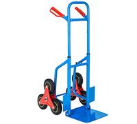 TecTake® Carretilla de Mano Plegable con Ruedas de Goma Dura, Altura Ajustable, Pala de Carga Plegable con Guardabarros, Ruedas para Subir Escaleras, Carretilla de Carga - 100kg de Carga