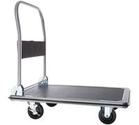 tectake® Carretilla Plegable con Mango Abatible, Ruedas Macizas, Carro de Transporte, Plataforma Ruedas, Carro Carga, Carretilla de Obra - 90 x 61 x 88,5 cm 300 Kilos de Carga