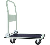 tectake® Carretilla Plegable de Mano, Carro Transporte Plegable con 2 Ruedas Fijas y 2 Giratorias, Carretilla de Carga , Carrito Transporte con Soporte con Ruedas - 73 x 47 x 83 cm