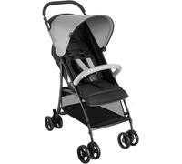 Tectake Carrito de bebé plegable, 0 a 36 meses, carga 15 kg, arnés, negro/gris