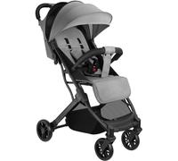 Tectake Carrito de bebé plegable con arnés de 5 puntos y apto 15 kg, gris