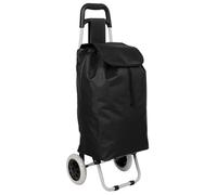 tectake® Carro Supermercado Funcional, Carrito Compra Versátil, Carrito Plegable Práctico, Carros de Compra Modernos, Solución Cómoda para Supermercado Diario - Negro