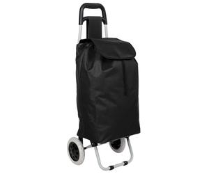 tectake® Carro Supermercado Funcional, Carrito Compra Versátil, Carrito Plegable Práctico, Carros de Compra Modernos, Solución Cómoda para Supermercado Diario - Negro
