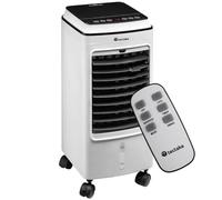 tectake® Climatizador Evaporativo, con Agua, Depósito con Indicador, Control Táctil LED, Mando a Distancia, Ventilador Silencioso, Ventilador Aire Frio - Blanco