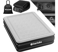 tectake® Colchón Hinchable con Bomba Eléctrica, Colchón Inflable Ergonómico, Cama Hinchable, Colchón Autoinflable, con Bolsa de Transporte, Ideal Camping o Cama para Invitados, 200 x 148 x 44 cm