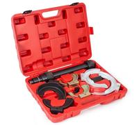 tectake® Compresor Muelles Amortiguador Universal para Sistemas McPherson, Diámetro 80-190mm, Compresor de Muelles Amortiguador con Apertura 300mm, 3 Cabezales de Sujeción, Práctico Maletín