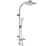 Conjunto de ducha con rociador manual y bandeja para el jabón - gris