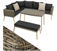 Conjunto de ratán con estructura de aluminio Pula - natural