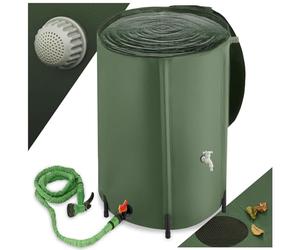tectake® Deposito Agua Lluvia Plegable, Bidón con Grifo, Bolsa Agua Resistente Intemperie, Accesorios Camping, Garrafa Agua, Supervivencia, Fácil Montaje, Recolección Agua Lluvia - 380 litros