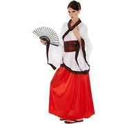 TecTake dressforfun Disfraz de Asiática Chino para Mujer | Kimono de Satén Brillante | Incl. Faja Muy práctica (M | No. 301021)