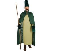 TecTake dressforfun Disfraz de Espíritu Hechicero del Bosque para Hombre | Vestido Largo con Capa | Incl. Guantes de Tela de Felpa y Sombrero (XL | No. 301188)