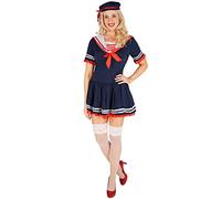 TecTake dressforfun Disfraz de Marinera para Mujer | Vestido Muy Dulce | Look Marinero Muy | Incl. Sombrero (M | no. 301425)