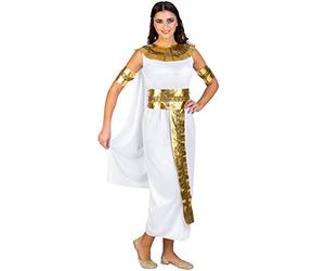 TecTake dressforfun Disfraz para Mujer Reina del Nilo | Vestido Largo + Precioso cinturón al Disfraz & Mangas Doradas con Ribetes brocados y Gomas elásticas (L | no. 300324)