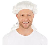 TecTake dressforfun Peluca de Marqués Barroco para Hombre | con Precioso Rizos Laterales y Coleta