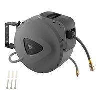 tectake Carrete automático con manguera de aire comprimido, Manguera neumática con carrete retráctil, Enrollador automático de cable y tubos (20 m)