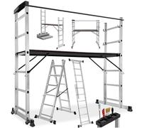 Escalera de aluminio multiusos - plata