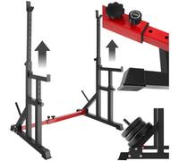 tectake Estante para sentadillas con soporte para pesas, Squat rack, Aparato para entrenamiento de fuerza, Equipo para fitness