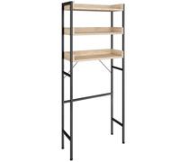 tectake® Estanteria baño de Estilo Industrial, Tres Estantes, Compacto, Ajustable, Antivuelco, Montaje Rápido, Estanterias Almacenaje, Mueble Baño - 165,5x25x67cm Madera Industrial Clara, Roble Sonoma