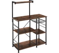 Tectake Estantería cocina estilo industrial 90x40x131,5 cm madera clara