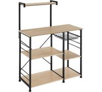 Tectake Estantería cocina estilo industrial 90x40x131,5 cm madera clara