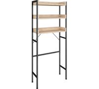 Tectake Estantería de baño con 3 estantes de 67x25x165,5 cm madera clara