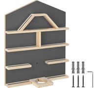 Tectake Estantería de pared en forma de casa, 50 x 15,5 x 60 cm, antracita