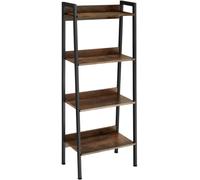 Tectake Estantería estilo industrial 4 baldas 57,5x34x138cm madera oscura
