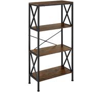 Tectake Estantería estilo industrial 4 baldas 61,5x34,5x133x5 cm madera clara