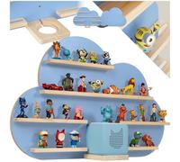 TecTake® Estantería Madera para hasta 50 Tonies, Toniebox, Estantería Madera para Figuras Audio Toni, Organizador de Habitación Infantil, 12 Baldas y Guía de Cables, Diseño Resistente y Seguro