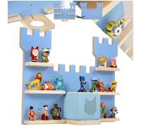 TecTake® Estantería Madera para hasta 50 Tonies, Toniebox, Estantería Madera para Figuras Audio Toni, Organizador de Habitación Infantil, 12 Baldas y Guía de Cables, Diseño Resistente y Seguro