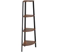 TecTake - Estantería Newbridge 34 x 34 x 125 cm, Estantería con pies Ajustables, Estantería de pie, Mobiliario de Oficina, Mueble con estantes (Madera Industrial Oscura)