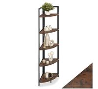 tectake® Estanteria Pared, Diseño Estilo Industrial, Estanterias Almacenaje para Estanteria Baño o Recibidores de Entrada, Muebles de Salon - 30 x 30 x 150 cm Madera Industrial Oscura, Rústica