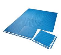 tectake® Estera Suelo Gimnasio, Alfombra Protectora Antideslizante para Gimnasio en Casa, Tatami Goma EVA Gruesa, Aislante Térmico y Acústico, Protector Suelo - 12 Piezas Azul
