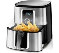 tectake® Freidora sin Aceite 10,2 l y 8000 W, Freidora de Aire con Panel LED Táctil, Temporizador y 8 programas, Air Fryer con Cesta Antiadherente y Extraíble, Incluye Libro con 29 Recetas