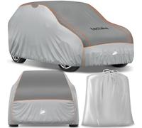 tectake® Funda para Coche Exterior, Impermeable y Transpirable, Lona para Coche Antigranizo, con Reflectores y Bolsa Almacenamiento, Compatible con Muchos Modelos - SUV/Van Grande