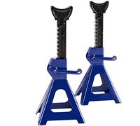 tectake® Gato Coche Hidráulico 3T, Elevador Coche Taller Ajustable 9 Posiciones 285-425 mm, Caballete Coche 3000 kg, Gato Hidráulico, Robusto y Estable - Set de 2 Azul